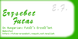 erzsebet futas business card